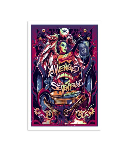 Avenged Sevenfold Nashville Bridgestone Arena Sept 22, 2023 Poster