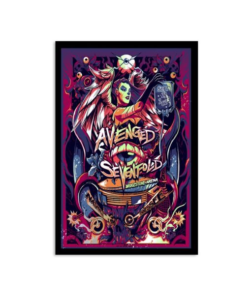 Avenged Sevenfold September 22 Bridgestone Arena Nashville, TN Tour 2023 Poster