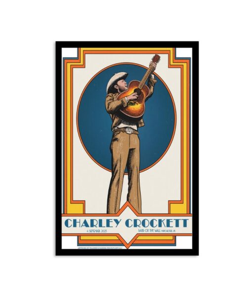 Charley Crockett September 4, 2023 Band On The Wall Manchester, UK Tour Poster