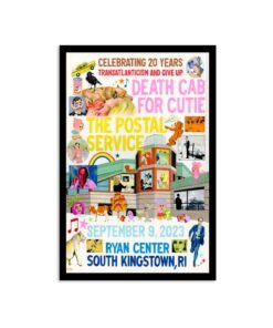 Death Cab For Cutie Show Poster South Kingstown, RI 09/09/2023