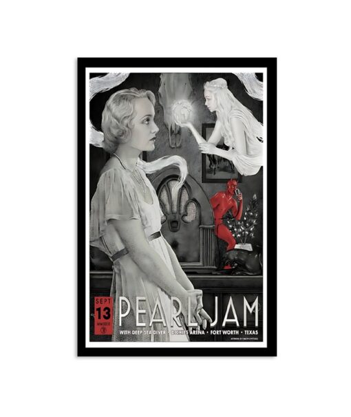 Ft. Worth, TX September 13, 2023 Pearl Jam Tour Poster