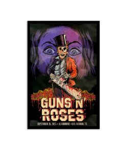 Guns N' Roses Sep 26, 2023 San Antonio Texas Poster