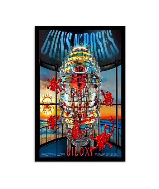 Guns N' Roses Tour 2023 Mississippi Coast Coliseum Poster