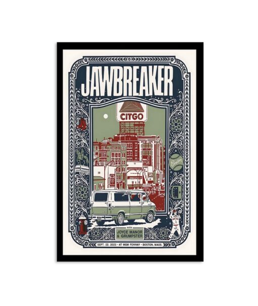 Jawbreaker MGM Music Hall At Fenway Boston, MA September Tour 2023 Poster