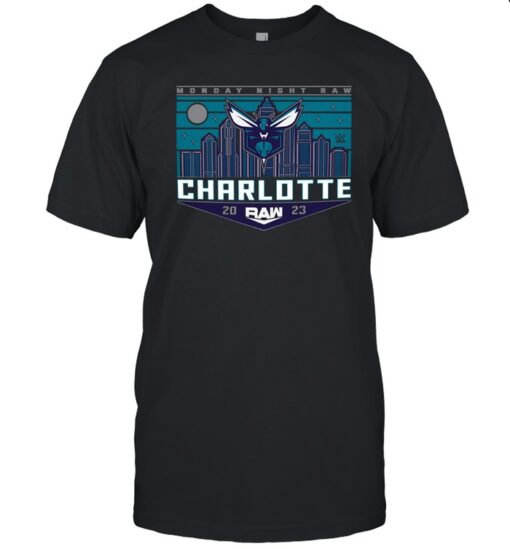 Monday Night RAW x Charlotte Hornets Shirt Black
