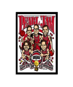 Pearl Jam Sep 5, 2023 Chicago, IL United Center Poster