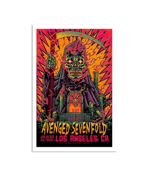 Poster Avenged Sevenfold Tour Inglewood Los Angeles, CA 2023