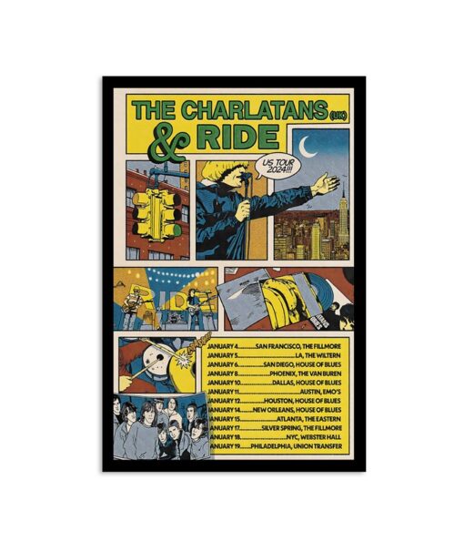 Poster The Charlatans US 2024 Tour