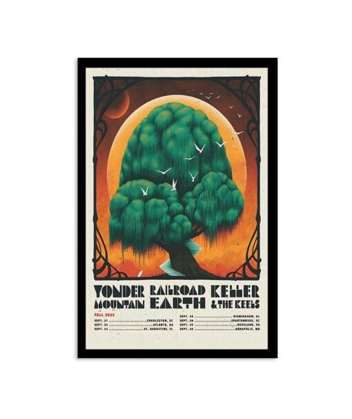 Yonder Mountain, Railroad Earth & Keller & The Keels Fall Tour 2023 Poster