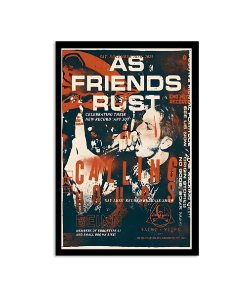 As Friends Rust Tour 2023 Brooklyn, NY Poster