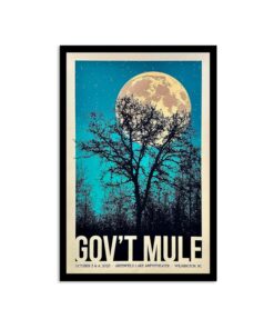 Gov't Mule October 3 & 4 Greenfield Lake Amphitheater Wilmington, NC Tour 2023 Poster