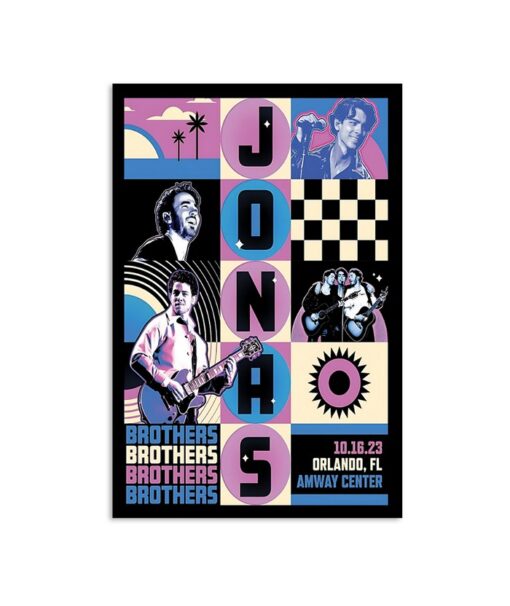 Jonas Brothers Amway Center October 16, 2023 Concert Poster