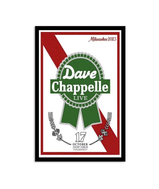 Milwaukee 2023 Dave Chappelle Live 17 October Fiserv Forum Poster