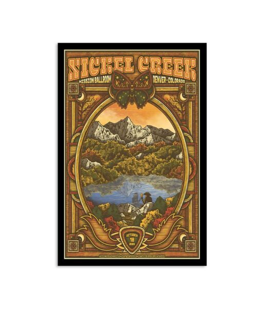 Nickel Creek Denver, Mission Ballroom 18 Oct 2023 Poster