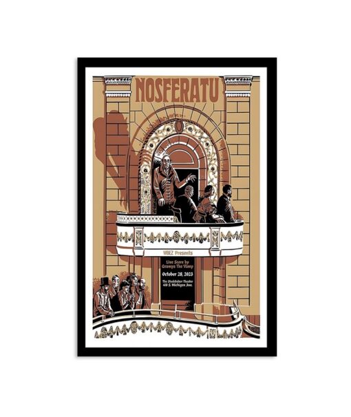 Nosferatu Studebaker Theater, Chicago October 28th 2023 Poster