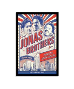 Poster Jonas Brother Charlotte 09/30/2023