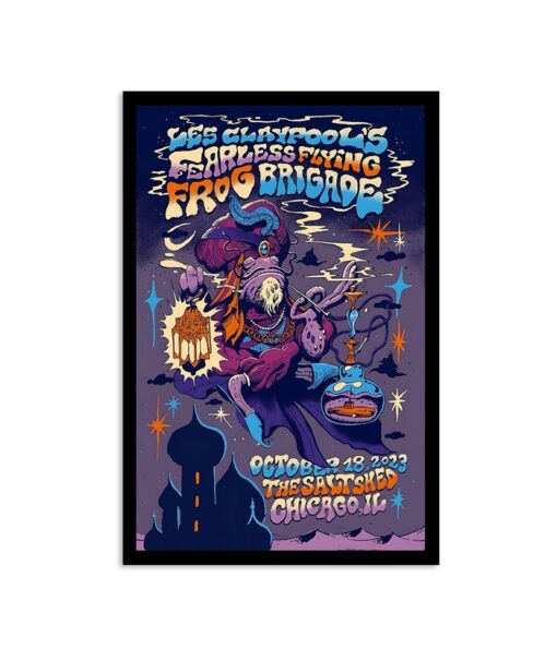 Poster Les Claypool’s Fearless Flying Frog Brigade Chicago 10/18/2023