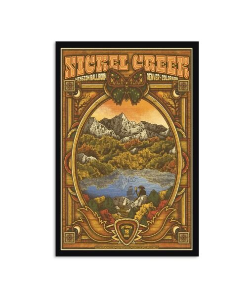 Poster Nickel Creek Denver, CO, Mission Ballroom October 18, 2023