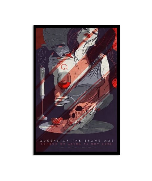 Queens Of The Stone Age Nov 15th, 2023 London Tour Poster