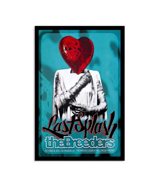 The Breeders October 18, 2023 Hollywood Forever Los Angeles, CA Tour Poster