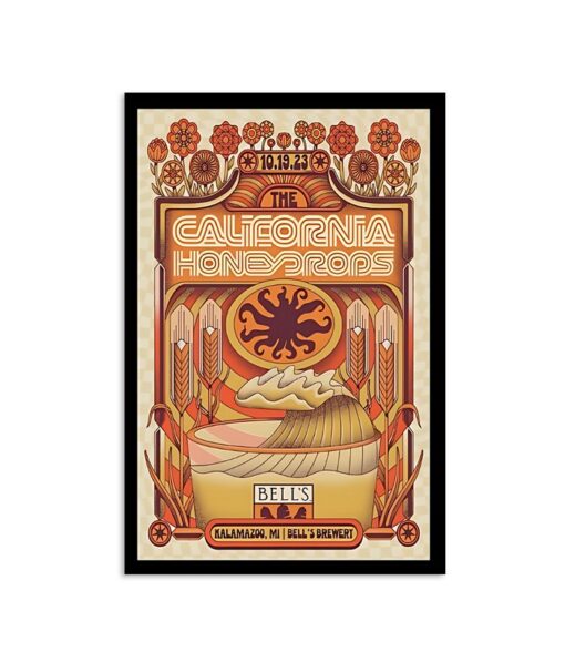 The California Honeydrops Bell's Brewery Kalamazoo, MI October Tour 2023 Poster