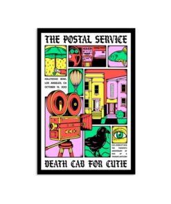 The Postal Service & Death Cab For Cutie Los Angeles, CA Give Up & Transatlanticism 20th Anniversary Tour 2023 Poster