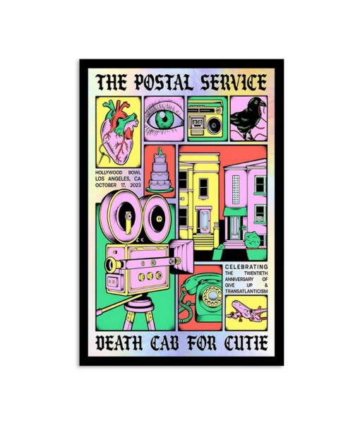 The Postal Service & Death Cab For Cutie October 17, 2023 Hollywood Bowl Los Angeles, CA Poster