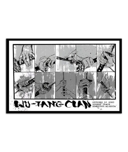Wu Tang Clan Rogers Place Edmonton, AB October Tour 2023 Poster